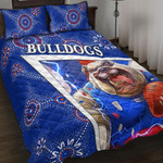 Western Bulldogs Bulldogs Indigenous - Football Team Quilt Bed Set | lovenewzealand.co
