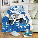 Love New Zealand Blanket - (Custom) Canterbury-Bankstown Bulldogs Blue Indigenous - Rugby Team Premium Blanket | lovenewzealand.co
