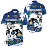 Canterbury-Bankstown Bulldogs Grunge Indigenous - Rugby Team Short Sleeve Shirt | Lovenewzealand.co
