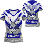 Love New Zealand Clothing - (Custom) Canterbury-Bankstown Bulldogs Rugby V-neck T-shirt A35
