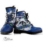 Canterbury-Bankstown Bulldogs Grunge Indigenous - Rugby Team Leather Boots | Lovenewzealand.co
