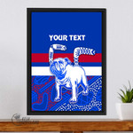 (Custom) Canterbury-Bankstown Bulldogs Special Indigenous - Rugby Team Framed Wrapped Canvas | lovenewzealand.co
