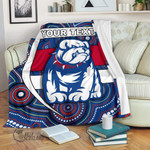 (Custom Personalised) Western Football Bulldogs Premium Blanket Redamancy Indigenous Australian K13 | Lovenewzealand.co