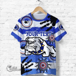 (Custom Personalised) Bulldogs T Shirt Indigenous Country Style No.1 K36 | Lovenewzealand.co