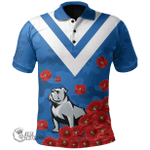 Bulldogs Polo Shirt Anzac Day Poppy Flowers TH4 | Lovenewzealand.co