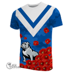 Bulldogs T-Shirt Anzac Day Poppy Flowers TH4 | Lovenewzealand.co