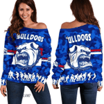 Western Bulldogs Women Off Shoulder Sweater Anzac Vibes K8 | Lovenewzealand.co