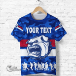 (Custom Personalised) Western Bulldogs T Shirt Anzac Vibes K8 | Lovenewzealand.co