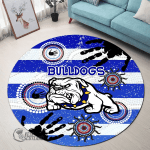 Bulldogs Round Carpet Indigenous Country Style No.1 K36 | Lovenewzealand.co