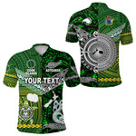 (Custom Personalised) New Zealand Maori Aotearoa Polo Shirt Cook Islands Together - Green