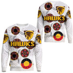 Hawthorn Hawks Indigenous White Version - Football Team Sweatshirts | Love New Zealand.co