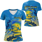 Love New Zealand Clothing - Parramatta Eels Naidoc New Rugby V-neck T-shirt A35