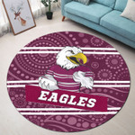 Love New Zealand Round Carpet - Manly Warringah Sea Eagles Mascot Round Carpet A35
