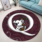 Love New Zealand Round Carpet - Queensland Reds Logo Q Round Carpet A35