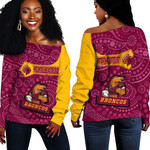 Love New Zealand Clothing - Brisbane Broncos Simple Style Off Shoulder Sweaters A35 | Love New Zealand