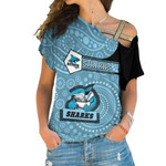 Love New Zealand Clothing - Cronulla-Sutherland Sharks Simple Style One Shoulder Shirt A35 | Love New Zealand