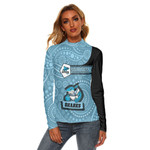 Love New Zealand Clothing - Cronulla-Sutherland Sharks Simple Style Women's Stretchable Turtleneck Top A35 | Love New Zealand