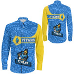 Love New Zealand Clothing - Gold Coast Titans Simple Style Long Sleeve Button Shirt A35 | Love New Zealand