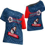 Love New Zealand Clothing - Sydney Roosters Simple Style Off Shoulder T-Shirt A35 | Love New Zealand