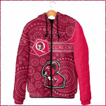 Love New Zealand Clothing - Queensland Reds Simple Style Hooded Padded Jacket A35 | Love New Zealand