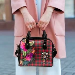 TartanClans Women's Handbag - Haig Tartan Hibiscus Shoulder Handbag