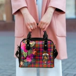 TartanClans Women's Handbag - Gow (or McGouan) Tartan Hibiscus Shoulder Handbag