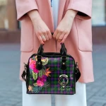 TartanClans Women's Handbag - Morrison Tartan Hibiscus Shoulder Handbag