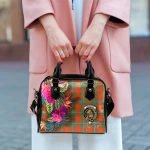 TartanClans Women's Handbag - MacGregor Tartan Hibiscus Shoulder Handbag