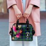 TartanClans Women's Handbag - MacCallum Tartan Hibiscus Shoulder Handbag