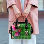 TartanClans Women's Handbag - Boyle Tartan Hibiscus Shoulder Handbag