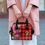TartanClans Women's Handbag - MacIver Tartan Hibiscus Shoulder Handbag