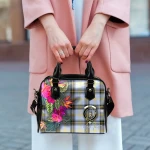 TartanClans Women's Handbag - Bell Tartan Hibiscus Shoulder Handbag