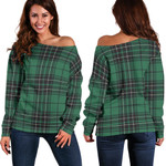 TartanClans Maclean Hunting Ancient  Women's Off Shoulder Sweater