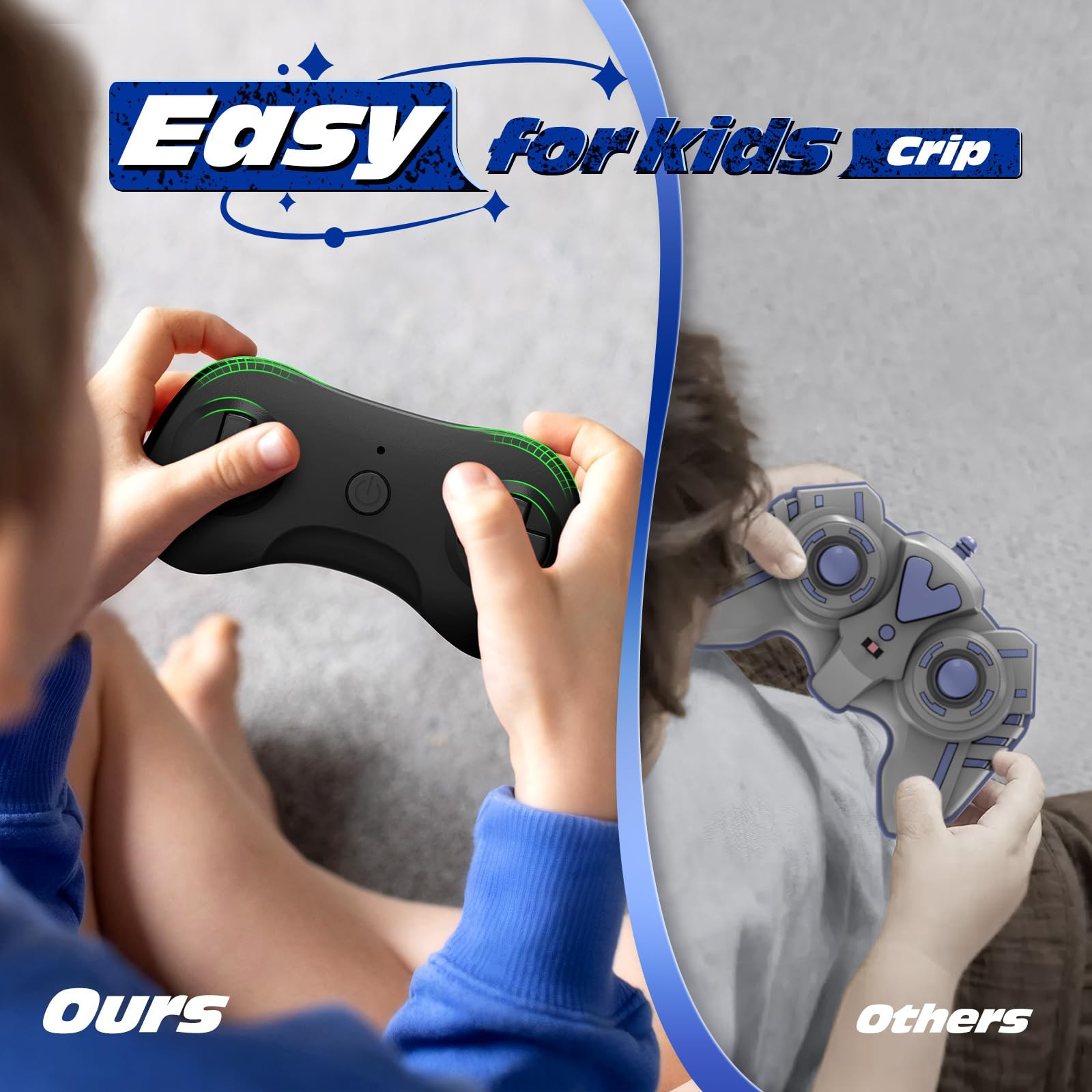 Tecnock Remote Control Car, 2.4GHz RC Cars with USB-C Easy Charging ...