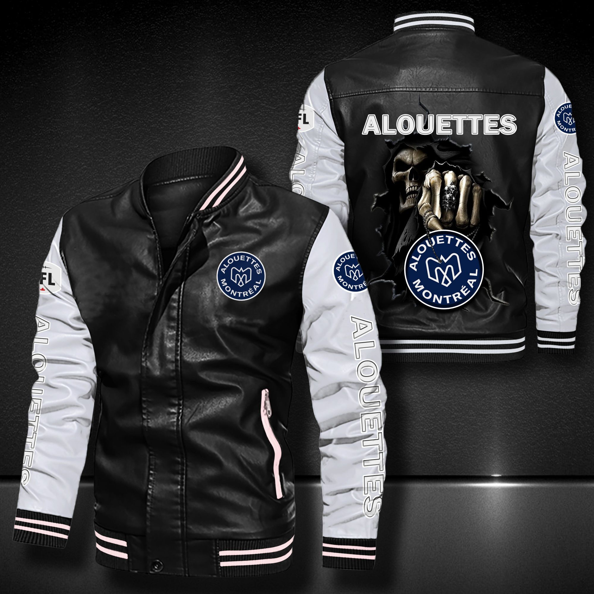 Montreal Alouettes Leather Bomber Jacket 9013