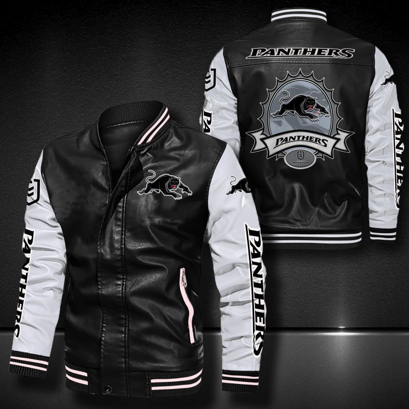 Penrith Panthers Leather Bomber Jacket 1165