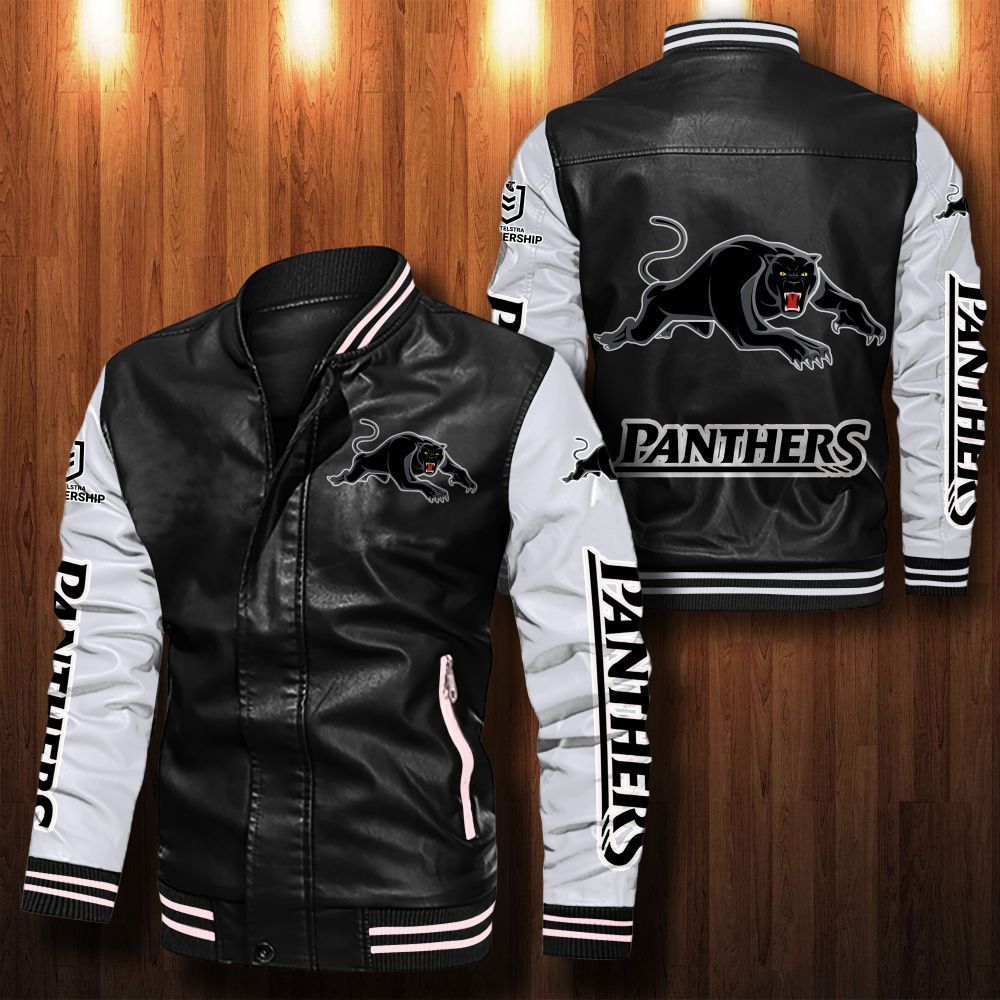 Penrith Panthers Leather Bomber Jacket 378