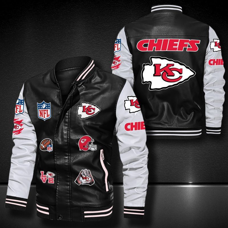 Kansas City Chiefs Leather Bomber Jacket 566