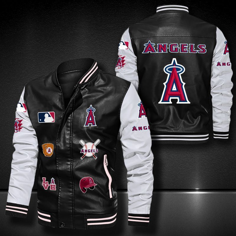 Los Angeles Angels Leather Bomber Jacket 533