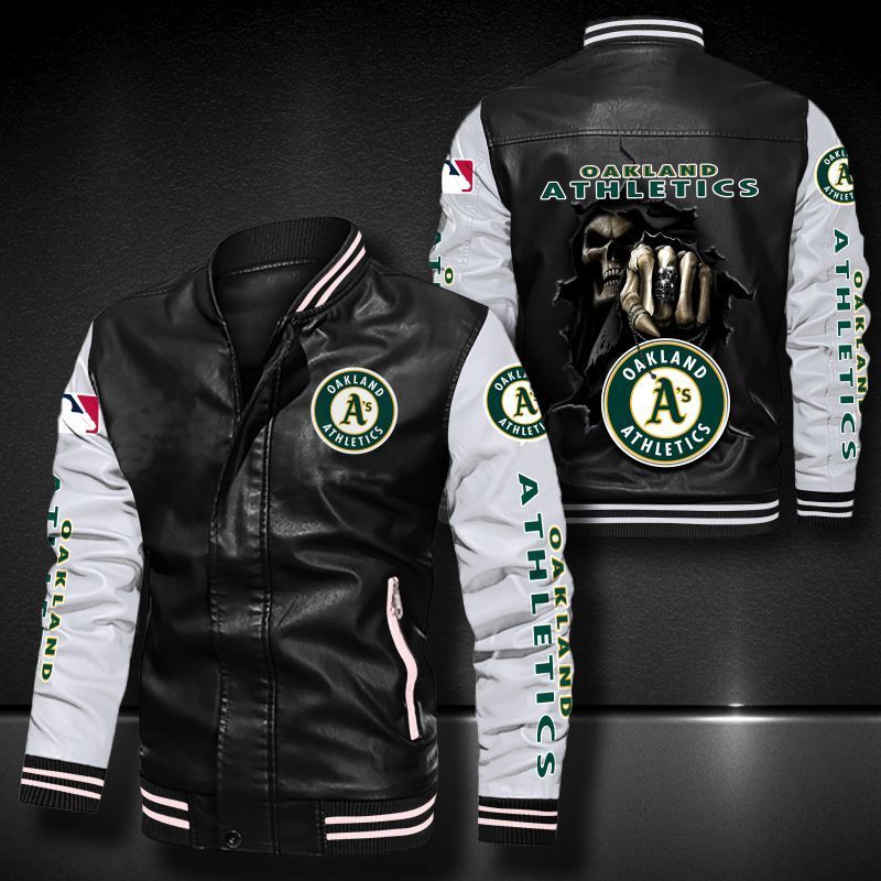 Oakland Athletics Leather Bomber Jacket 634