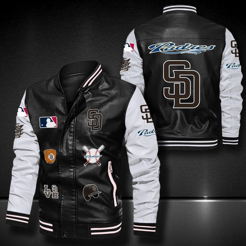 San Diego Padres Leather Bomber Jacket 543