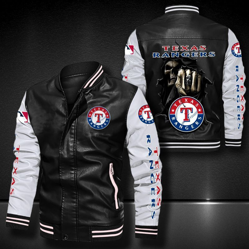 Texas Rangers Leather Bomber Jacket 642