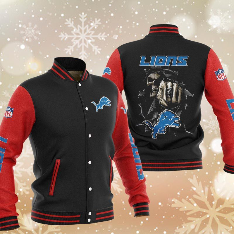 Detroit Lions Baseball Jacket B2010 – Nousty