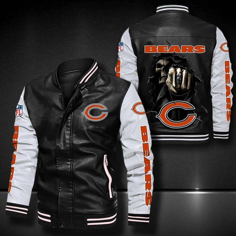 Chicago Bears Leather Bomber Jacket 588