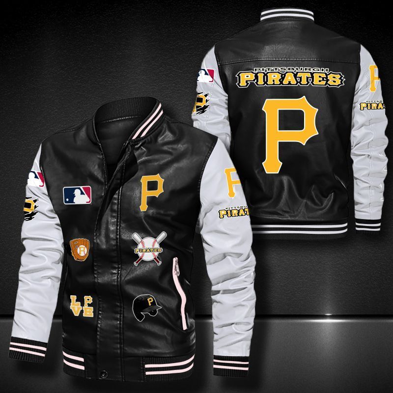 Pittsburgh Pirates Leather Bomber Jacket 542