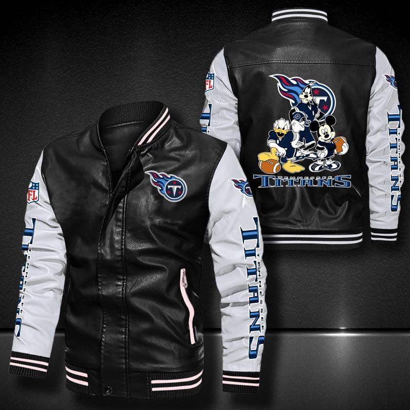 Tennessee Titans Leather Bomber Jacket 677