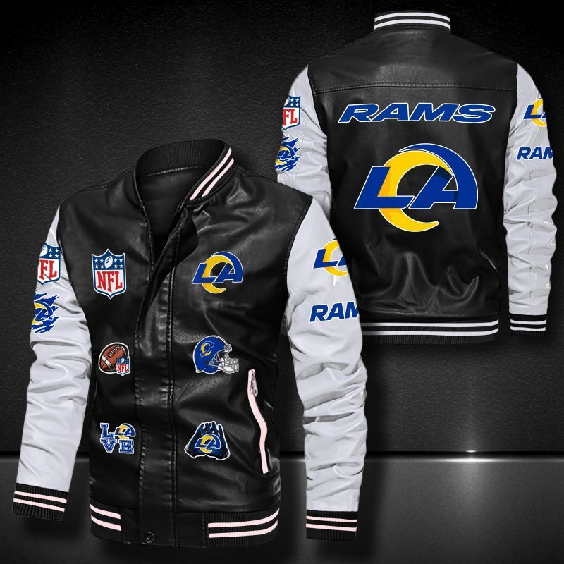 Los Angeles Rams Leather Bomber Jacket 568