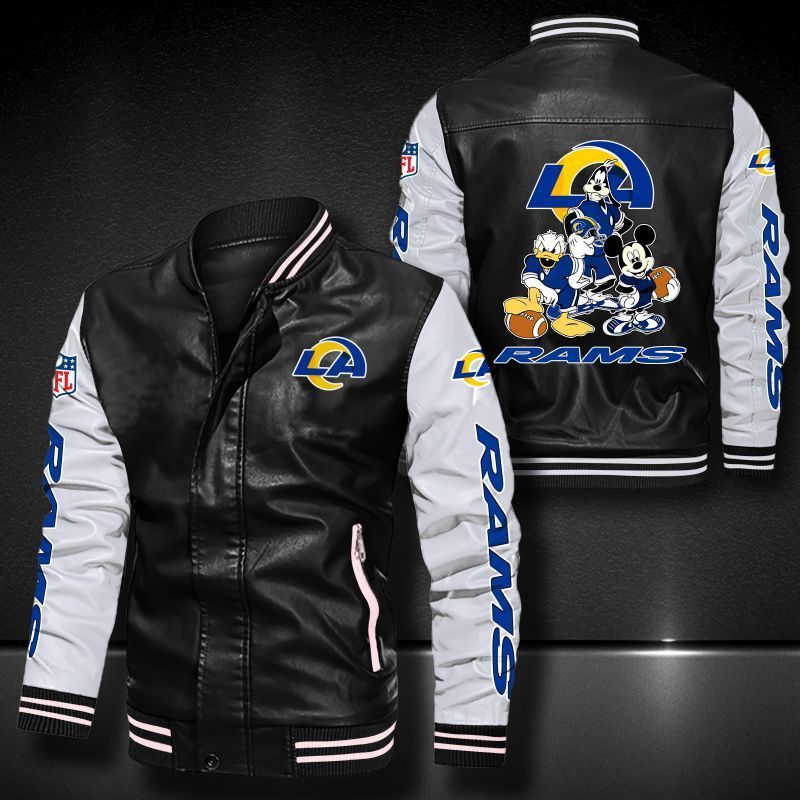 Los Angeles Rams Leather Bomber Jacket 664