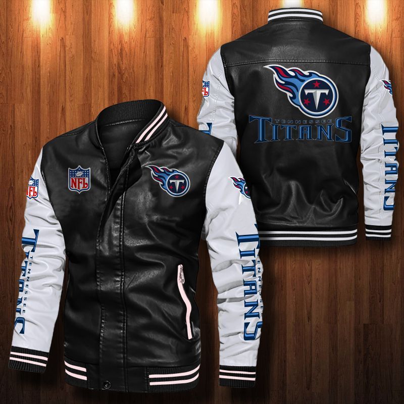 Tennessee Titans Leather Bomber Jacket 1038