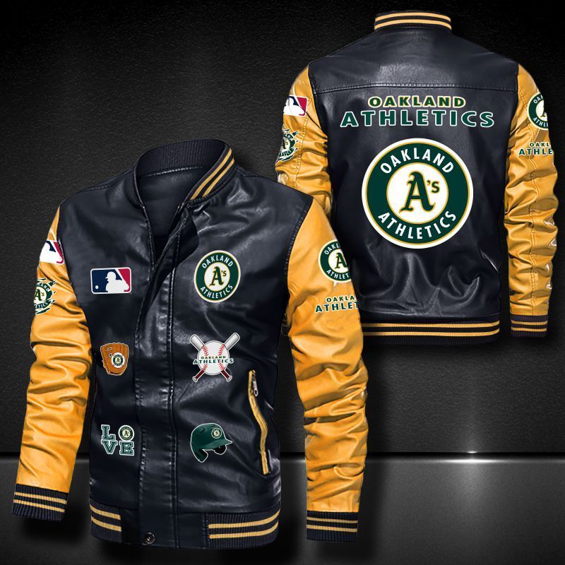 Oakland Athletics Leather Bomber Jacket 540
